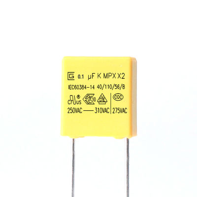 Radial X2 Veiligheidscapacitor 250 VAC Capaciteitsbereik 0,001 uF - 4,7 uF - 40,C tot 85,C