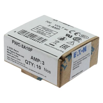 Uitstekend fietsvermogen en prestaties Cramic Fuse Eaton Bussmann 10 X 38 mm Ferrule Fuse FWC-3A10F