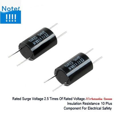 Nominale piekspanning 2,5 keer de nominale spanning X2 beschermingscondensator Isolatie weerstand 10 plus component voor elektrische veiligheid